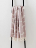 Feather Merino Lambswool Throw - Blossom