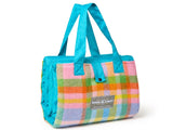 Festival Waterproof Picnic Blanket - Rainbow Check