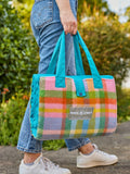 Festival Waterproof Picnic Blanket - Rainbow Check