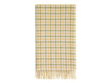 British Wool Gingham Throw - Buttercup/Sage