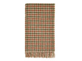 British Wool Gingham Throw - Rust/Green