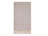 British Wool Gingham Throw - Sky Blue/Pink