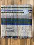 Large Checked Random Recycled Wool Blanket