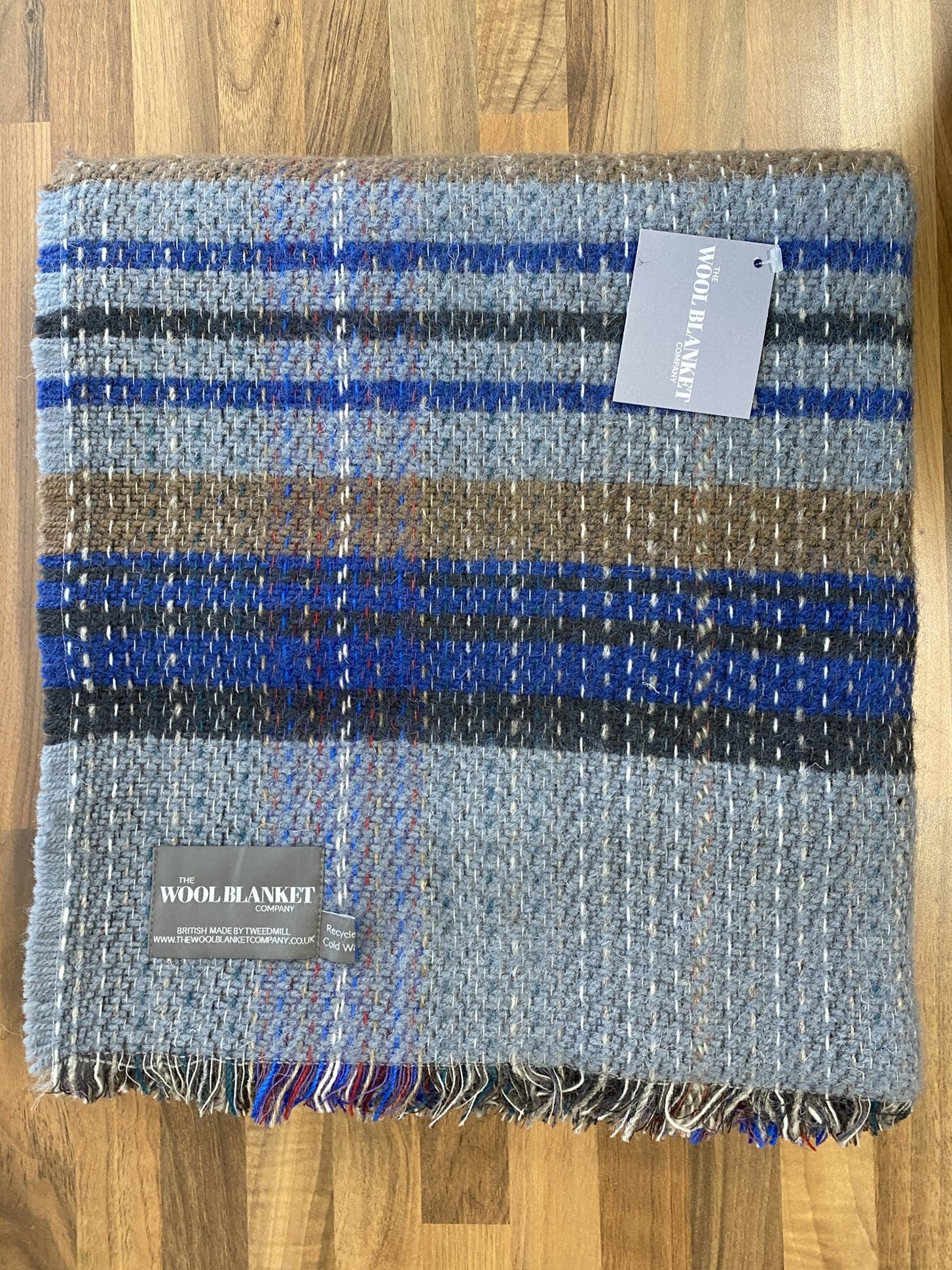 Large Checked Random Recycled Wool Blanket – Wool Blanket Online