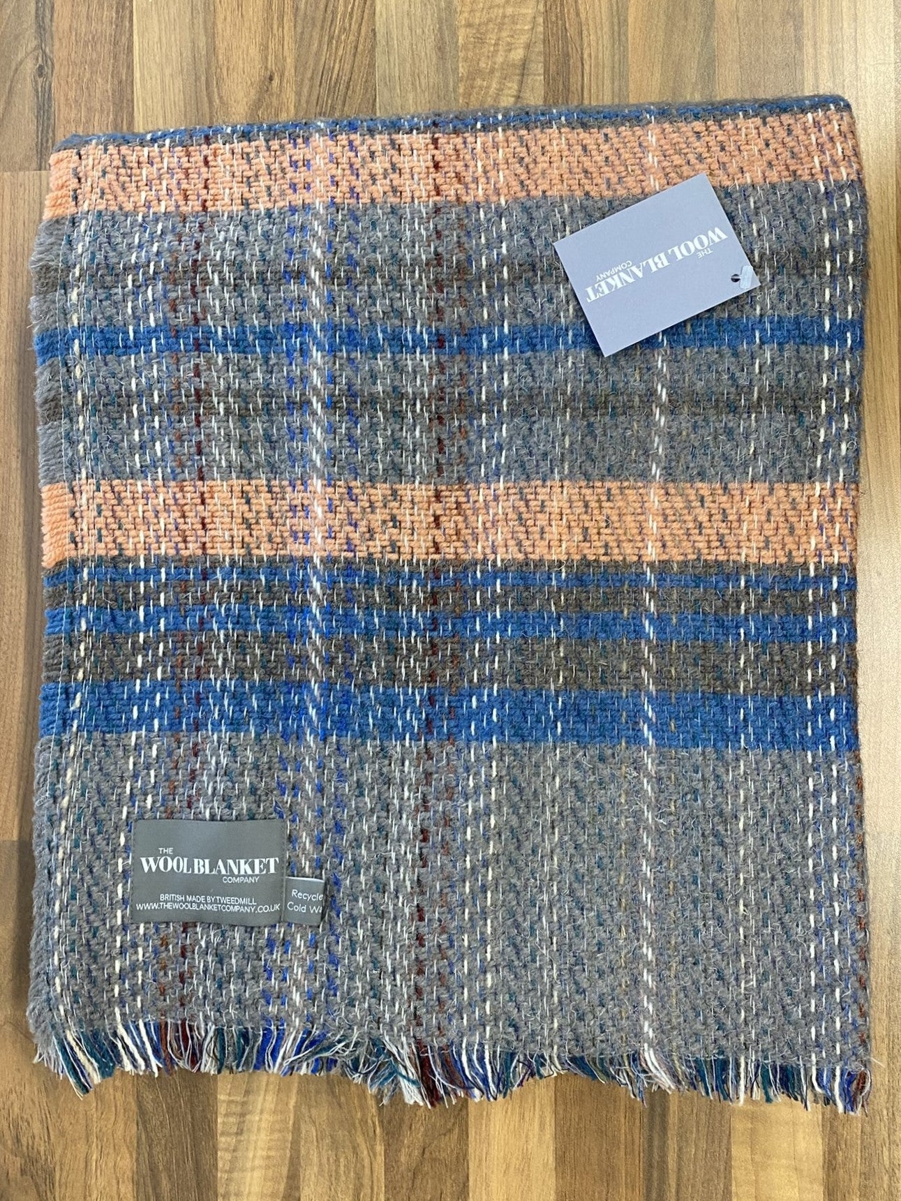 Large Checked Random Recycled Wool Blanket – Wool Blanket Online