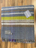 Large Checked Random Recycled Wool Blanket