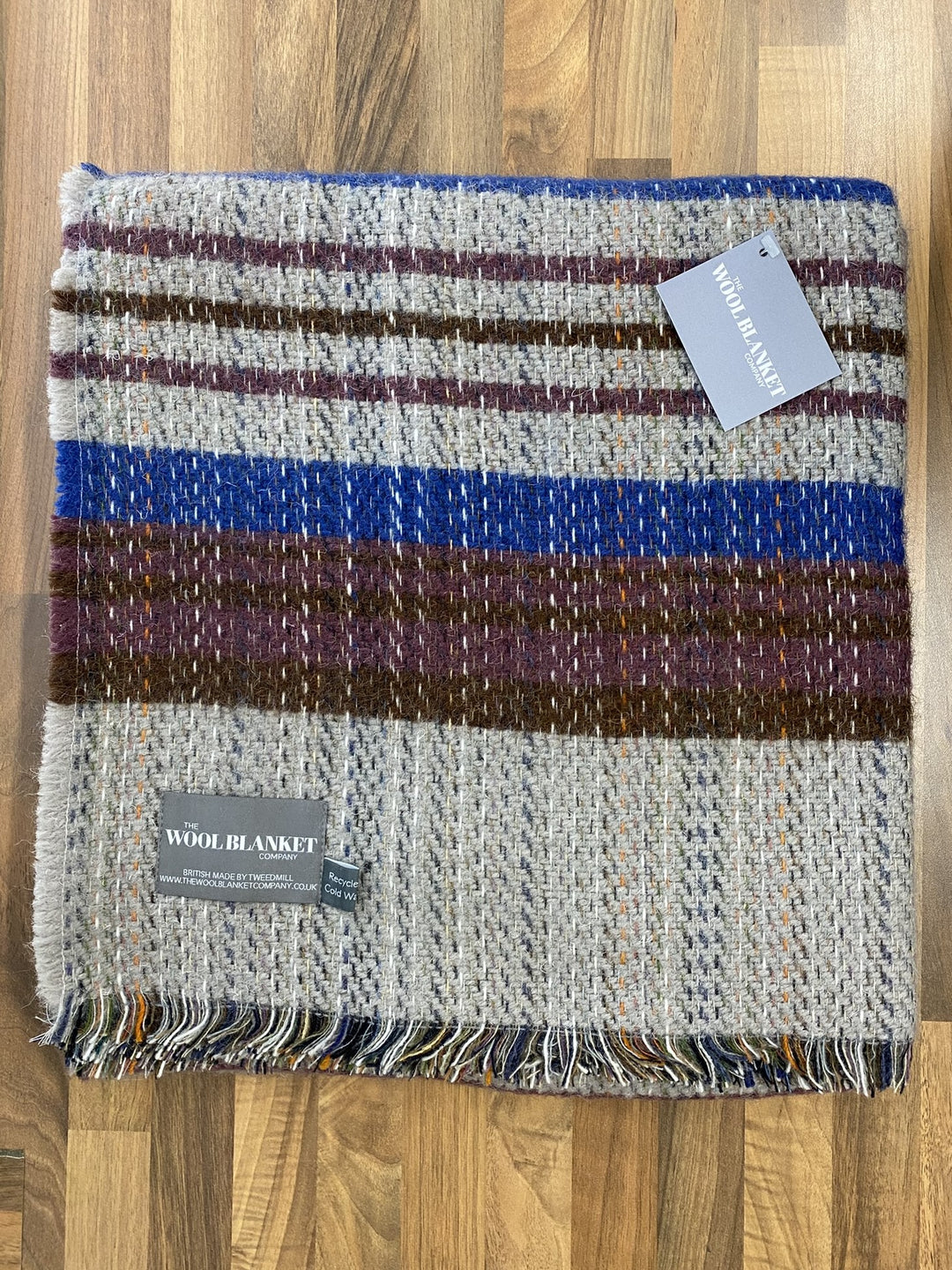 Large Checked Random Recycled Wool Blanket – Wool Blanket Online