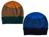 Striped Lambswool Beanie Hat