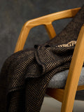 Herringbone Pure New Wool Throw - Vintage