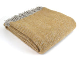 Honeycomb Pure New Wool Throw - Golden Honey