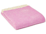 Honeycomb Pure New Wool Throw - Rosa