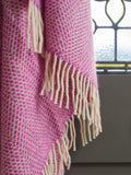 Honeycomb Pure New Wool Throw - Rosa