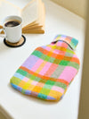 Pure New Wool Hot Water Bottle - Bright Check