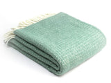 Illusion Pure New Wool Throw - Sea Green