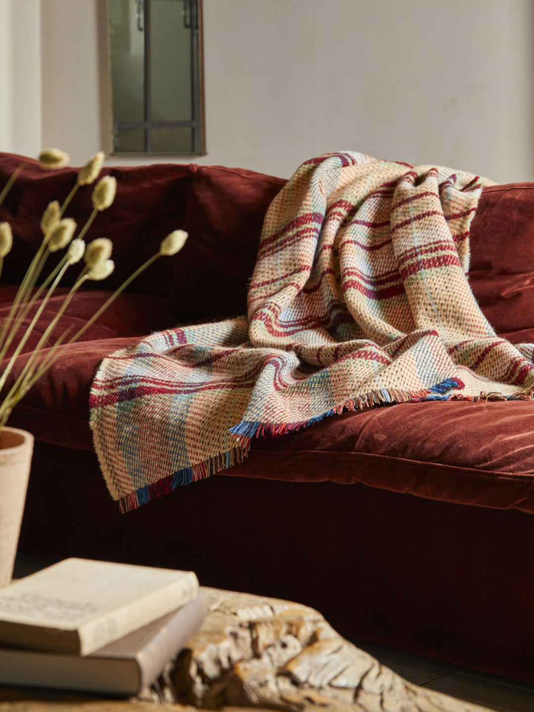 Large Checked Random Recycled Wool Blanket – Wool Blanket Online
