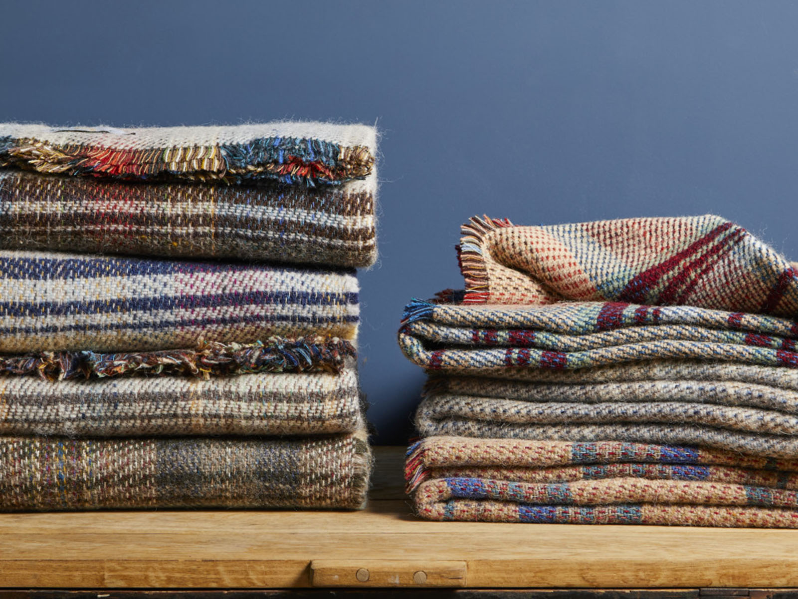 Large Checked Random Recycled Wool Blanket – Wool Blanket Online