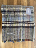 Large Checked Random Recycled Wool Blanket
