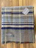 Large Checked Random Recycled Wool Blanket