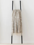 Leaf Merino Lambswool Throw - Oatmeal