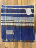 Large Checked Random Recycled Wool Blanket