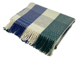 Patchwork Merino Lambswool Throw - Moonlight