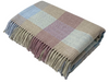 Patchwork Merino Lambswool Throw - Sea Breeze