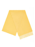 Plain Merino Lambswool Scarf - Parchment Yellow