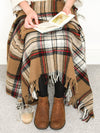 Tartan Pure New Wool Blanket - Camel Stewart