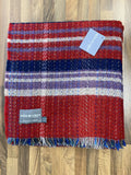 Large Checked Random Recycled Wool Blanket