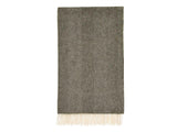 Herringbone Shetland Pure New Wool Throw - Loden Green