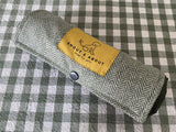 Olive Herringbone Tweed Wool Dog Mat