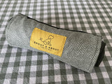 Olive Herringbone Tweed Wool Dog Mat