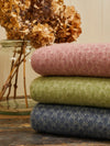 Isobel Crescent Pure New Wool Throw - Fern