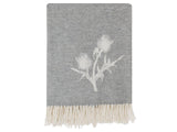 Thistle Merino Lambswool Throw - Grey