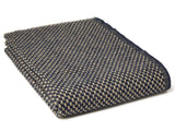 Twill Pure New Wool Blanket - Navy/Oatmeal