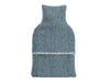 Herringbone Pure New Wool Hot Water Bottle - Blue Slate