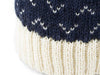 Knitted 100% British Wool Saxon Beanie Hat - Navy