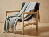 Dartmoor Reversible Pure New Wool Throw - Ice Green