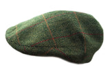 Garforth Tweed Flat Cap - Loxley Green Herringbone