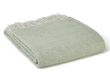 Dartmoor Reversible Pure New Wool Throw - Ice Green