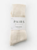 Undyed Alpaca Socks - Cream