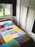 Patchwork Pure New Wool Throw - Random Check