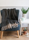 Herringbone Pure New Wool Throw - Vintage