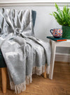 Stag Merino Lambswool Throw - Grey