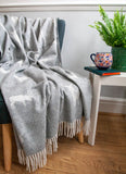 Stag Merino Lambswool Throw - Grey