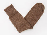 Undyed Alpaca Socks - Brown