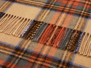 Tartan Pure New Wool Blanket - Antique Dress Stewart