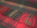 Tartan Lambswool Shawl - Dark Maple