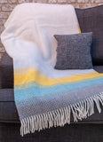 Ombre Pure New Wool Throw - Tidal Blue