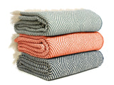 Chevron Recycled Wool Throw - Assorted Colours